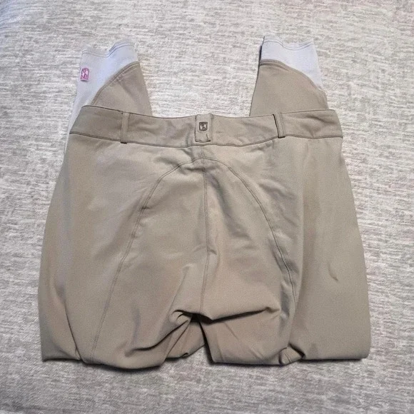 Tredstep Symphony Breeches 34L Beige Knee Patch Riding Pants Women's - Picture 7 of 8